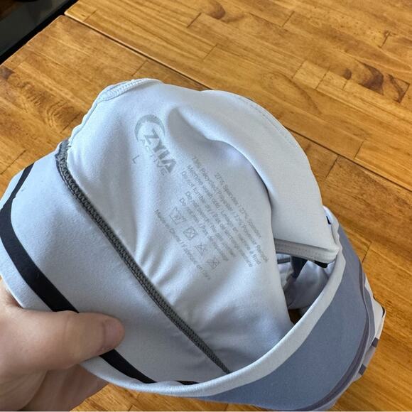 Show Horizon Light N Tight Purple Striped Sports Bra Size Large - Picture 5 of 5